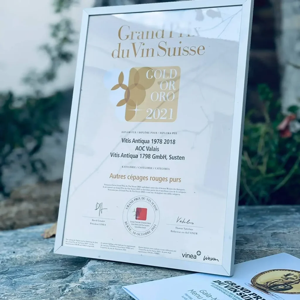 Cornalin 2018:
Grand Prix du Vin Suisse 2021: Gold
